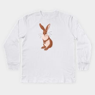 Fluffy Easter Bunny Kids Long Sleeve T-Shirt